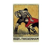 Homeoanimal Vintage Rugby Tin Sign Vintage Plaque Metal Poster Wall Decor for Home Kitchen Garage Bar Pub Art Decor Wall Poster Gift 6" x 8"