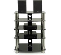 Homeology Galago Plasma/LCD TV Stand with Black Glass AV Rack