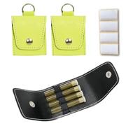 Homeopathic Pocket Pharmacy Emergency Case Set of 2 Leather with Embossing + Brown Glasses (UV Protection) and Labels