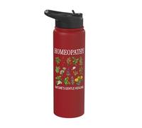 Homeopathy Nature Healing Remedies Homeopath Practitioner Stainless Steel Insulated Water Bottle