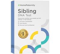 HomePaternity Sibling DNA Test, Fast Results, Highest Accuracy Available with Up to 34 Genetic Markers Tested, All Lab Fees & Shipping Included