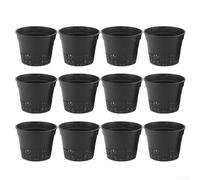 Homeponnew 12-Pack Plastic Soilless Cultivation Net Baskets for Hydroponic-Systems, Optimal Root Growth Environment with Easy Maintenance Access, Plant Grow Pots