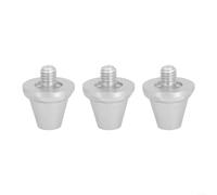 Homeponnew 12pcs Stable Football Boot Studs Spikes 5mm Thread Aluminium Alloy Non-Slip Replacement for Rugby Hiking Shoes Multiple Sizes with Wrench Silver(13mm)