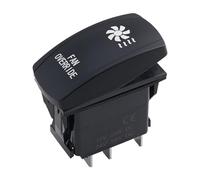 Homeponnew 12V 20A 5-Pin Rocker Switch with Red LED Indicator for Fan Override - ON/OFF Control for ATV, UTV, Car, Truck & Marine Use