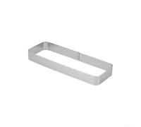 Homeponnew 14Pcs 304 Stainless Steel Baking Rings Set Thickened Cake Moulds for Tarts Perforated Base for Quick Release Rectangular Square Oval Shapes Silver(Rectangular 7 inch)