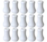 Homeponnew 15 Pcs White Plastic Cord Tassel Blind Knobs, Hanging Ball for Curtains and Vertical Shades, Lightweight Counterbalance Pendant Decor