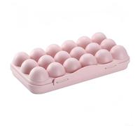 Homeponnew 18 Grid Portable Egg Storage Box Plastic Protector Case for Camping Hiking Picnic Grey 30x15x6.5cm(18 Grid Pink)