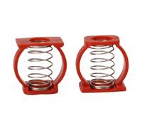 Homeponnew 1Pair Enhanced Hinge Clamp Spring C Buckle Plastic Stainless Steel 1Pair Enhanced making maintenance and adjustments a breeze Enhanced Performance With the split design (red)