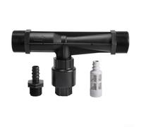 Homeponnew 2 Inch Venturi Fertilizer Injector for Drip Irrigation Systems, Water Tube Mixer Device, Agricultural & Garden Watering Equipment, Black Plastic Construction
