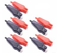 Homeponnew 20A PVC Insulated for alligator Clips 75mm for battery Test Leads for Electrical Engineering Red Black Heavy Duty Crocodile Clamps(10pcs)