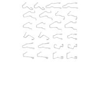 Homeponnew 24-Piece Stainless Steel Headlight Bulb Retaining Clip Set for H1 H3 H4 H7 Spring Clamp Holder - Automotive Repair Tool