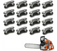 Homeponnew 24pcs 3/8" Chainsaw Chain Link Repair Kit for Oregon Type #72, Compatible with 0.050 & 0.058 Gauge, Includes Preset and Tie Straps