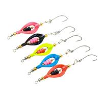 Homeponnew 5pc Trout Master for Double for spin Spoon 5pcs 5Pc Trout suitable for Indoor and at the same time When encountering sunlight under water (Section A)