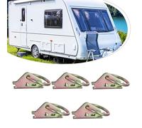 Homeponnew 5PCS Heavy-Duty Steel E-Track O-Rings for RVs, Campervans & Trailers - 4500 lb Break Strength, Zinc-Coated, 5 x 5 x 5 cm