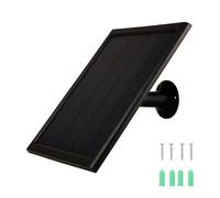Homeponnew 6W 6V Solar Panel for Ring Devices, 3 Meters Cable Outdoor Charger, Sustainable Power Supply for Video Doorbells & Security Cameras, Weatherproof Energy Solution(Black)