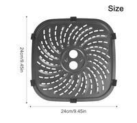 Homeponnew 8QT Air Fryer Grill Plate for PowerXL Vortex Pro Air Fryer Plus, Carbon Steel with Nonstick Coating and Handle 24 * 24cm