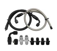 Homeponnew AN6 Power Steering Hose Kit for Chevy C10 LS Swap - PTFE Stainless for BRAIDED Pressure & Return Lines, -50°F to 300°F, 3000 PSI