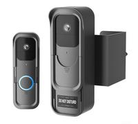 Homeponnew Anti-Theft Mount Bracket for Blink Video Doorbell, No-Drill Installation 360° Protection with DND Switch, Removable Plastic Housing for Apartment Office Home Security, Black