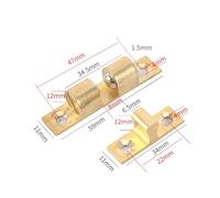 Homeponnew Ball Catch Solid Brass Adjustable Double Ball Tension Roller Latch for Furniture Cabinet and Machine Doors, 40mm/50mm/60mm/70mm, Gold, Stainless Steel & Pure Copper