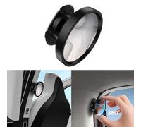 Homeponnew Blind Spot Mirror for Car, 360° Rotating & Swivel Adjustable Convex Rearview Mirror with Wide-Angle Glass and ABS Frame, Black