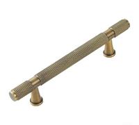Homeponnew Brass Handle Exposed Antique Brass Furniture Handle Drawer Cabinet Door Handle, Brass material(192mm hole spacing)