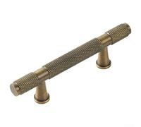 Homeponnew Brass Handle Exposed Antique Brass Furniture Handle Drawer Cabinet Door Handle, Brass material(76mm hole spacing)