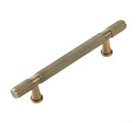 Homeponnew Brass Handle Exposed Antique Brass Furniture Handle Drawer Cabinet Door Handle, Brass material(160mm hole spacing)