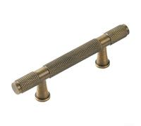 Homeponnew Brass Handle Exposed Antique Brass Furniture Handle Drawer Cabinet Door Handle, Brass material(64mm hole spacing)