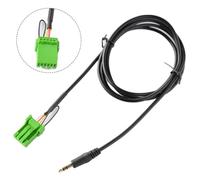 Homeponnew Car 3.5mm Male AUX-IN Audio Extension Cable for CD - 6-Pin for Socket, 150cm Black ABS Cable with Direct Installation