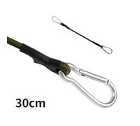 Homeponnew Carabiner Elastic Cord - 6mm Diameter Rubber & Aluminum Alloy Bungee Strap with Strong Metal Hook, 30/60/90/120cm Lengths, 10kg Max Load, Camping & Hiking Use (30cm)