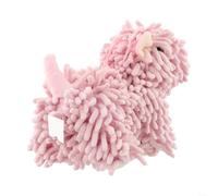 Homeponnew Chenille Hand Towel West Terrier Design Soft Absorbent Bathroom Decor 26x13cm(Pink)