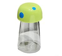 Homeponnew Cute Mushroom Jar Airtight Canister for Dry Food Storage Coffee Sugar Flour - Threaded Cap Freshness Keeper Kitchen Organiser 600ml Red(Green 600ml)