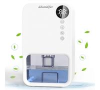 Homeponnew Electric Dehumidifier 1.1L with 24-Hour Timer and 7-Color LED Night Light, Quiet Operation Below 30 dB for Bedroom Bathroom Cellar(EU regulations White)