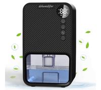 Homeponnew Electric Dehumidifier 1.1L with 24-Hour Timer and 7-Color LED Night Light, Quiet Operation Below 30 dB for Bedroom Bathroom Cellar(US regulations Black)