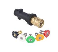 Homeponnew for KARCHER for K Series 1/4" Quick Connect Adapter for Pressure Washers, Brass and Nylon Nozzle Connector, Compatible with Car Wash & Garden Sprinkler Systems