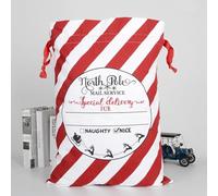 Homeponnew For Natural Linen Christfor Mas Sack 50 X 70 Cfor M With Vintfor Age Effect, Santa Gift Bfor Ag For First Xfor Mas Presents, For Durable Festive Storfor Age Sack Hk-115