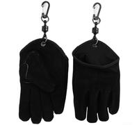 Homeponnew Heat Resistant Work Gloves with Magnetic Attachment, Cowhide Leather 200°C Protection for Outdoor Cooking, Grilling & Camping(Black)