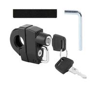 Homeponnew Helmet Lock for Motorcycles, Scooters and Bicycles - Zinc Alloy Anti-Theft Helmet Holder with 2 Keys, Fits Handlebars 2.2-2.8cm - Secure Water Bottles or Bags, No Drilling Required