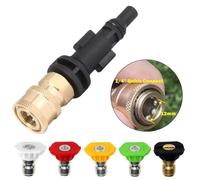 Homeponnew High-Pressure Foam Pot Adapter Nozzle for LAVOR, for PARKSIDE PHD, for Vax, Interskol, Hammer Sterwins - 3500 PSI, 60°C Rated, Brass & Plastic Construction
