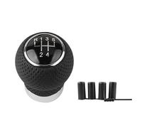 Homeponnew Leather Manual Gear Shift Knob for 5-Speed and 6-Speed Manual Transmissions with Aluminum Alloy Base and Ergonomic Round Ball Design (B)