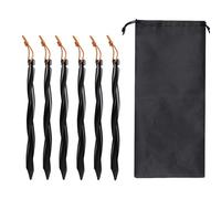 Homeponnew Lightweight and for Durable Made of aluminum alloy these tent stakes are lightweight yet stronger than steel Weighing only 37g they can easily penetrate and for ...