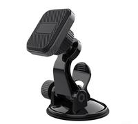 Homeponnew Magnetic Phone Holder Car Mount With Strong Suction Cup Mobile Phone Stand Dashboard Windshield Compatible With All Smartphones Black Round Shape(Square)