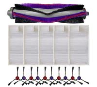 Homeponnew Main Roller Side Brush Filter Kit for 1 set Plastic Nylon Main Roller suitable for Indoor enhancing cleaning efficiency improving air quality (B)