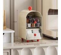 Homeponnew Multi-Layer Tea Bag and Coffee Storage Box for Kitchen, Dining & Bathroom - PP and Acrylic Drawer Rack, 12.5 x 16.5 x 24 cm, Black or White White