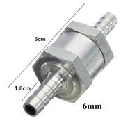 Homeponnew Non Return Valve Single Way Inline 6mm 8mm for Fuel Air Water Pipe Tube Hose, Aluminum Check Valve for Carburetors and Low Pressure Systems, Compatible with Bio Vegetable Oil Paraffin K
