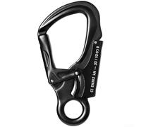 Homeponnew Outdoor Carabiner With Automatic Buckle Lock, Smooth Latch Attachment For Climbing Ropes, Black(Black)
