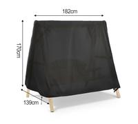 Homeponnew Outdoor Swing Cover for A-Frame Patio Swing, Waterproof and Dustproof 210D Oxford Fabric with Adjustable Drawstring, All-Season Protection for Outdoor Furniture black182*139 * 170cm