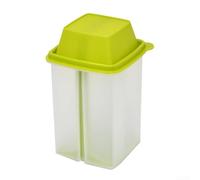 Homeponnew Pickle Container with Strainer for Mess-Free Storage - BPA Free Plastic Jar with Easy Open Lid for Olives Jalapenos Condiments Kitchen Fridge Organiser 11x11x20cm(green)