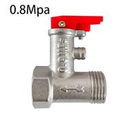 Homeponnew Pressure Relief Valve for Electric Water Heater 50L Below, G1/2 Inch DN15 Threaded Brass Safety Valve 0.7/0.8/0.9 MPa Compatible with 1/2" Inlet, Silver