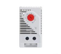 Homeponnew Programmable DIN Rail Bimetal Thermostat Switch, 0-60°C Temperature Controller Mechanical Thermoregulator, For Heating Cooling Ventilation Equipment Electrical Enclosures(KTO011)